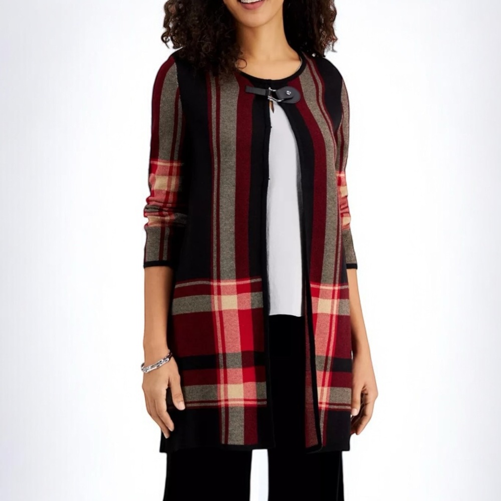 Anne Klein Knit Open Front Cardigan